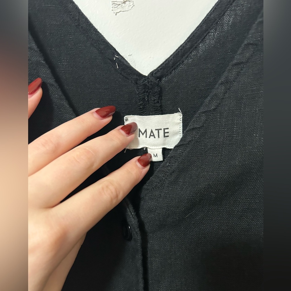 MATE the Label Organic Linen Button Front Dress - Picture 5 of 7